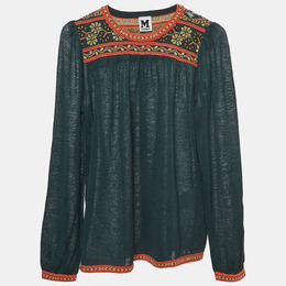 M Missoni: Зелёный топ 