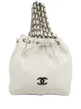 CHANEL Pre-Owned: Белая сумка-шоппер 
