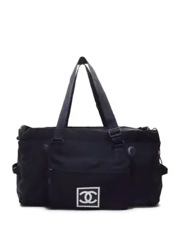 CHANEL Pre-Owned: Чёрная спортивная сумка 