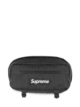 Supreme: Чёрная поясная сумка 