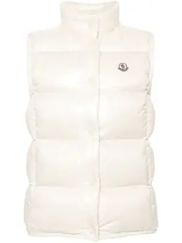 Moncler: Белый жилет 