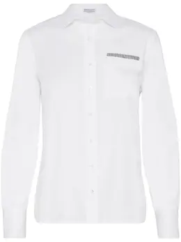 Brunello Cucinelli: Рубашка  Monili с длинным рукавом