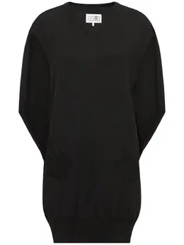 MM6 Maison Margiela: Плащ с v-образным вырезом 