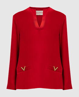 Valentino: Червоні блузки 