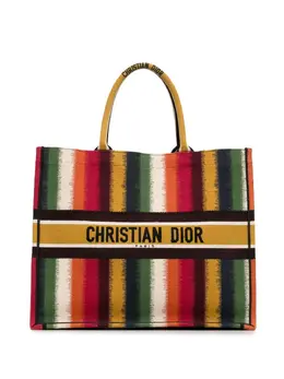 Christian Dior Pre-Owned: Сумка-шоппер в полоску 