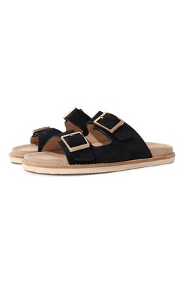 Brunello Cucinelli: Чёрные шлёпанцы 