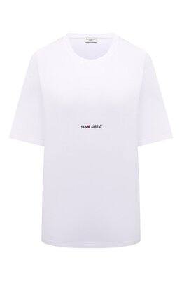 Saint Laurent: Хлопковая футболка 
