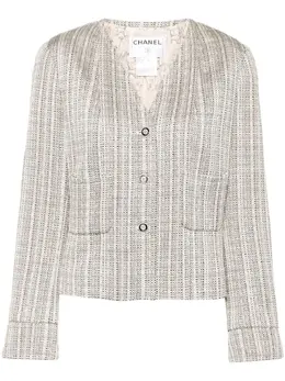 CHANEL Pre-Owned: Твидовая куртка 