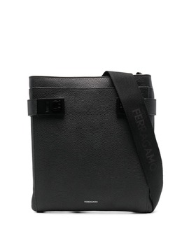 Ferragamo: Чёрная сумка  Gancini