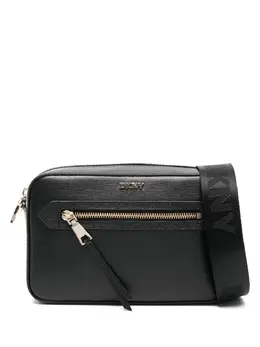 DKNY: Чёрная сумка через плечо 