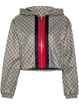 Gucci: Бежевая куртка  GG