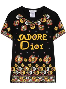 Christian Dior Pre-Owned: Чёрная футболка 