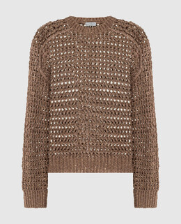Brunello Cucinelli: Коричневый свитер 
