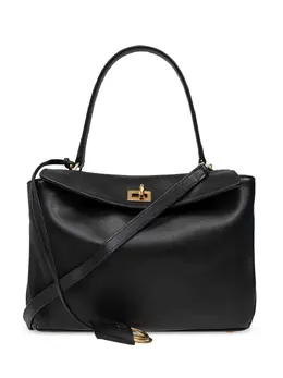 Balenciaga: Чёрная сумка-шоппер 