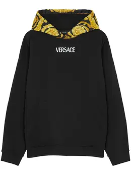 Versace: Чёрная толстовка  Barocco