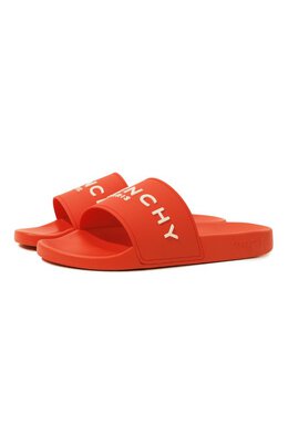 Givenchy: Оранжевые шлёпанцы 