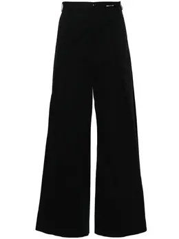 MM6 Maison Margiela: Чёрные брюки 