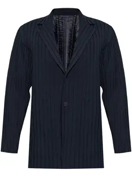Homme Plissé Issey Miyake: Синяя куртка 