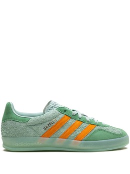 adidas: Зелёные кроссовки  Gazelle Indoor