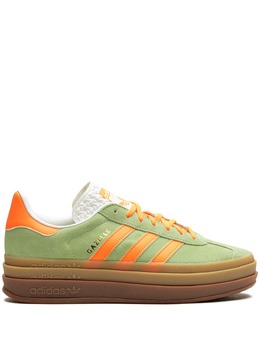 adidas: Зелёные кроссовки  Gazelle