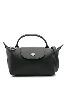 Longchamp: Чёрная сумка  Le Pliage