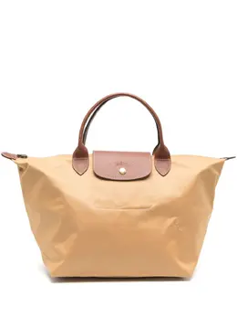 Longchamp: Жёлтая сумка-шоппер  Le Pliage Original