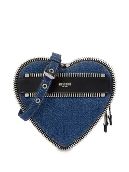 Moschino: Голубая сумка через плечо 