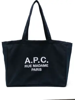 A.P.C.: Голубая сумка-шоппер  Diane
