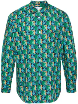 Comme Des Garçons: Рубашка с принтом 