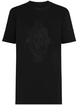 Philipp Plein: Хлопковая футболка  Skull