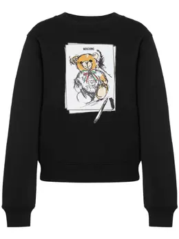 Moschino: Хлопковый свитшот  Teddy Bear