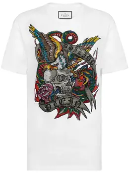 Philipp Plein: Хлопковая футболка  Tattoo