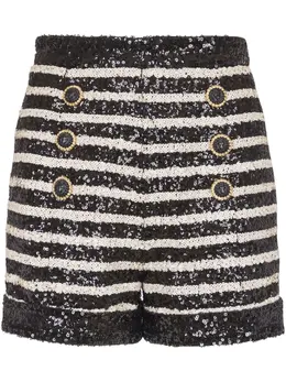 Balmain: Шорты в полоску 