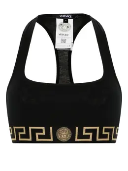 Versace: Чёрный бюстгальтер  Greca