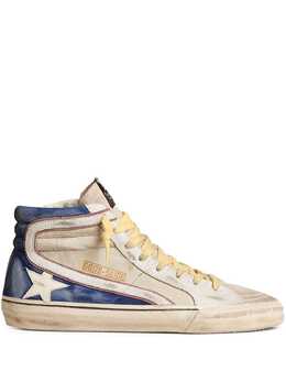 Golden Goose: Бежевые кроссовки  Slide
