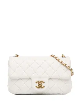 CHANEL Pre-Owned: Белая сумка через плечо 