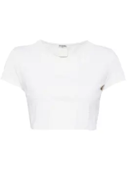CHANEL Pre-Owned: Белая футболка 