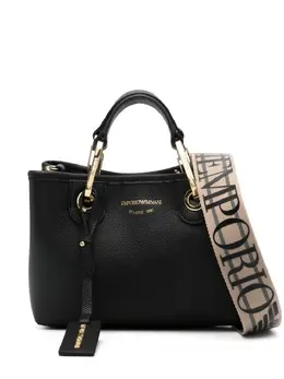 Emporio Armani: Чёрная сумка через плечо 