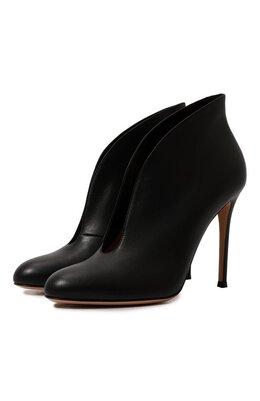 Gianvito Rossi: Чёрные ботинки  Vamp