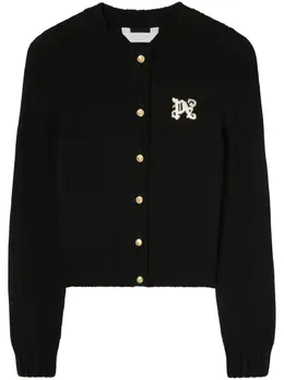 Palm Angels: Чёрный кардиган 