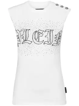 Philipp Plein: Майка  Crystal со стразами