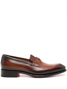Santoni: Коричневые туфли 
