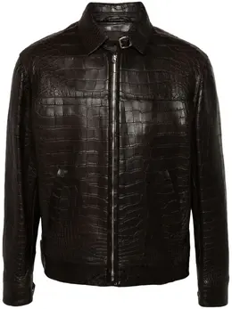 Brioni: Кожаная куртка 