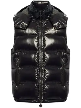 Moncler: Блестящий жилет 