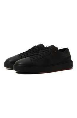 Santoni: Чёрные кеды  Cleanic