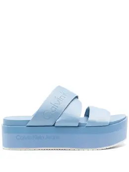 Calvin Klein Jeans: Светлые сандалии 
