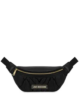 Love Moschino: Чёрная поясная сумка 