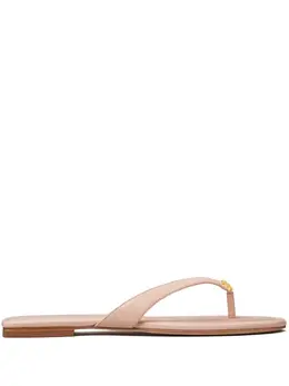 Tory Burch: Розовые шлёпанцы 