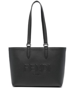 FENDI: Чёрная сумка-шоппер  Roma