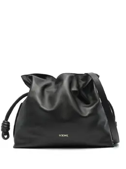 LOEWE: Чёрный клатч  Flamenco